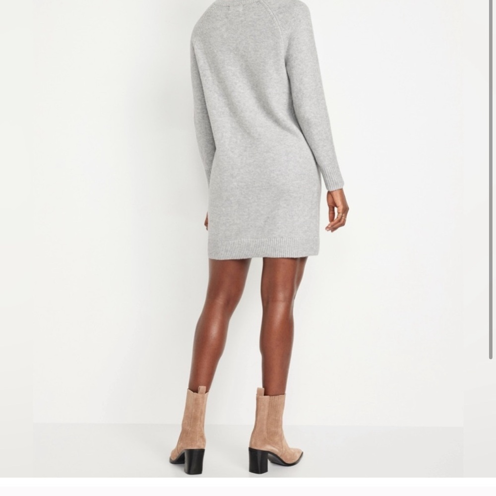 NWT OLD NAVY So Soft Sweater Dress Gray Plus Size V-Neck Size XXL BNIB - Picture 5 of 13